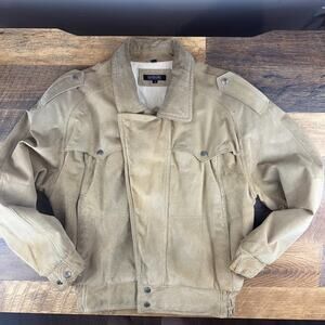 Saddlery Mens Small Brown Suede Leather Jacket‎